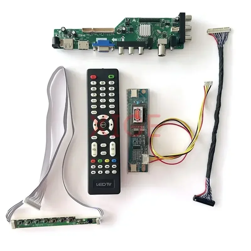 Driver Board Fit M240HW01 M215HW01 M215HW03 2CCFL 1920*1080 DIY Kit USB+HDMI+VGA+AV+IR DVB Digital Signal LVDS-30Pin LCD Display