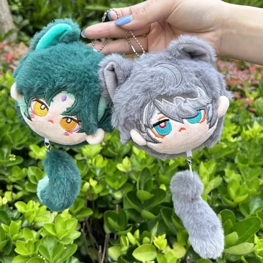 

Genshin Impact Xiao Alhaitham Cartoon Plush Animal Ear Doll With Tail Bag Pendant Cosplay Keychain Gifts