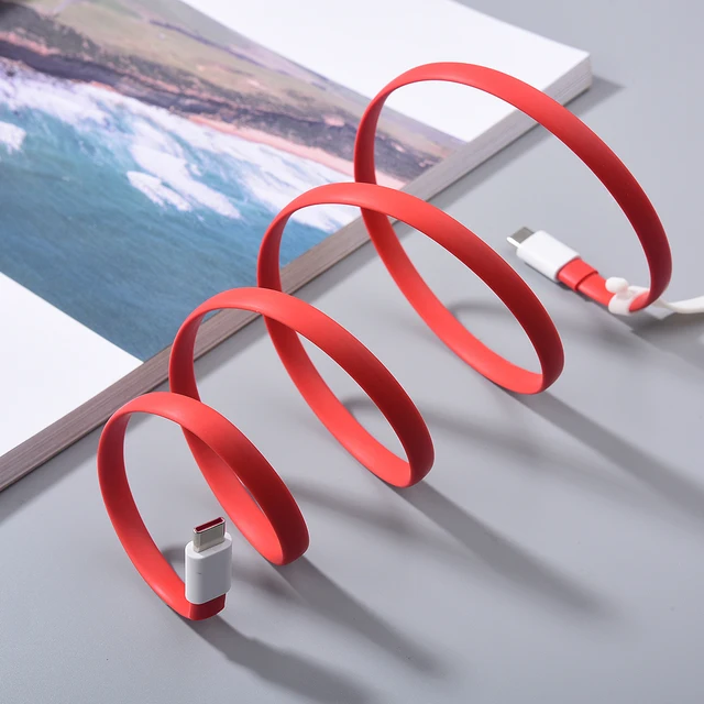 Cable Dash Câble Charge Rapide PHONILLICO USB-C Pour OnePlus - Compatible SuperVOOC/Warp 65W - 1m Rouge - Livraison France One Plus