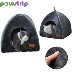 Cat Bed Warm Thicken Pet House Half Closed Soft Comfort Kitten Cave Puppy Nest Non Slip Dog Cat Sleeping Cushion Pet Supplies