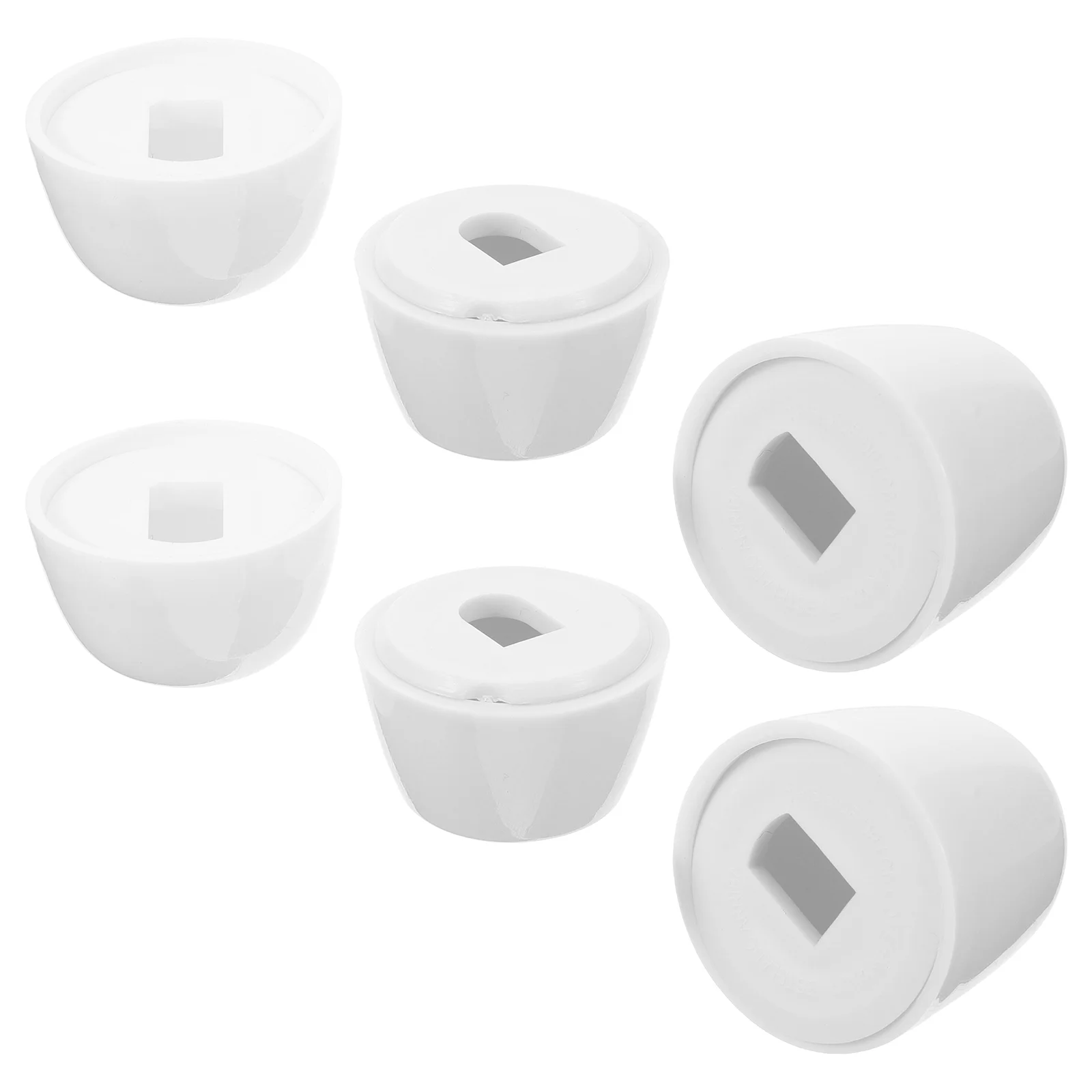 6 Pcs Toilet floor bolts sets decorative caps plastic parts bathroom accessories hardware installation components