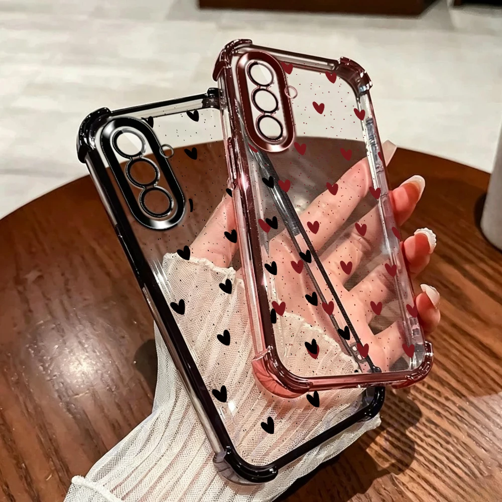 Elegant Love Heart Plating Phone Case