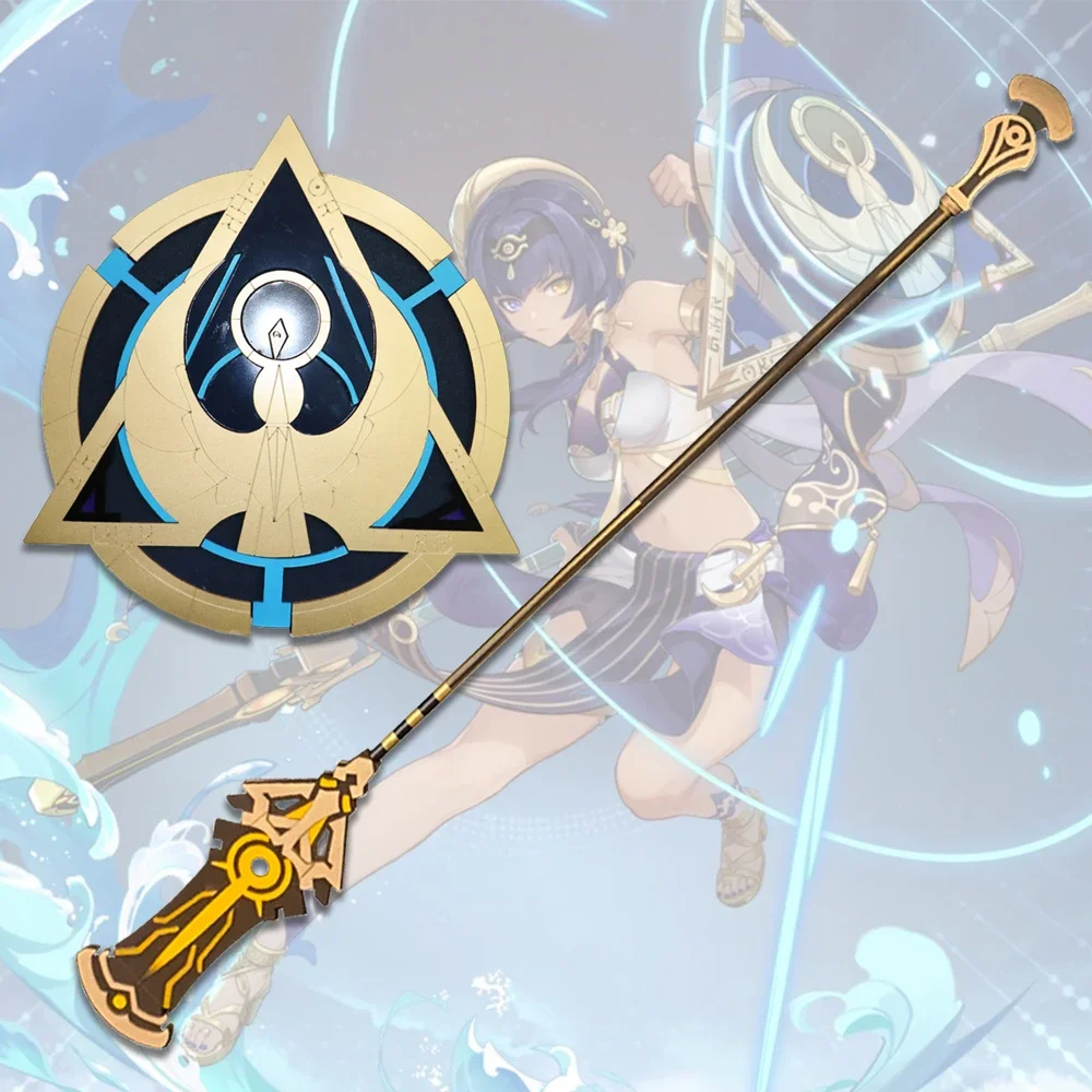 

Genshin Impact Candace Cosplay Props Shield Weapons Staff of the Scarlet Sands Genshin Cyno Cosplay Halloween Party Accessories