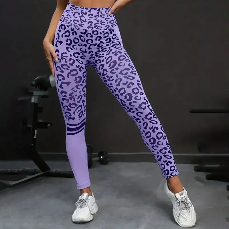 Leopard Print High Waist Stretch Fitness Leggings