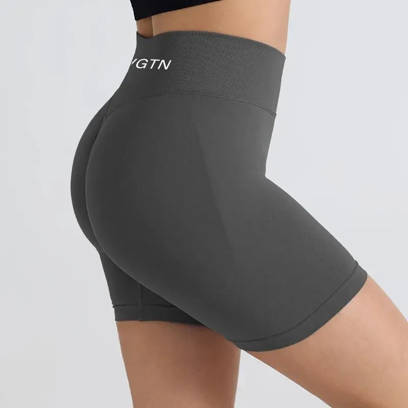 NVGTN Fitness Shorts CONTOUR SHORTS Medium and High Waist Smile Line Face Yoga Fitness Three-point Pants sports shorts running shorts yoga shorts workout shorts seamless shorts