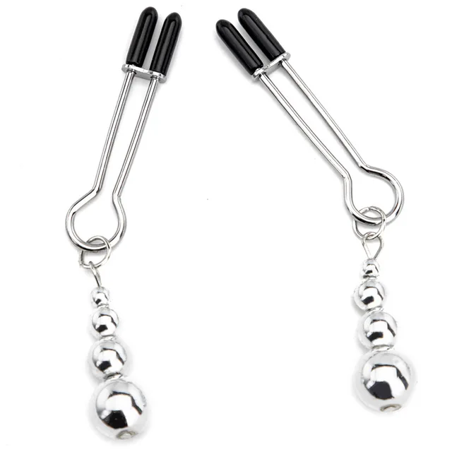 Metall Nippelklemmen Clips Ring Glocke BDSM Brust Bondage Zurückhaltung Sexspielzeug für Frauen Paar Spielen Spiel 1