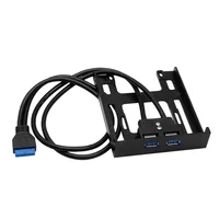 20 Pin 3.5" Floppy Bay Front Panel 2 Ports USB Expansion Adapter Connector 2