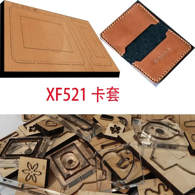 

New Japan Steel Blade Wooden Die Card holder Leather Craft Punch Hand Tool Cut Knife Mould XF521