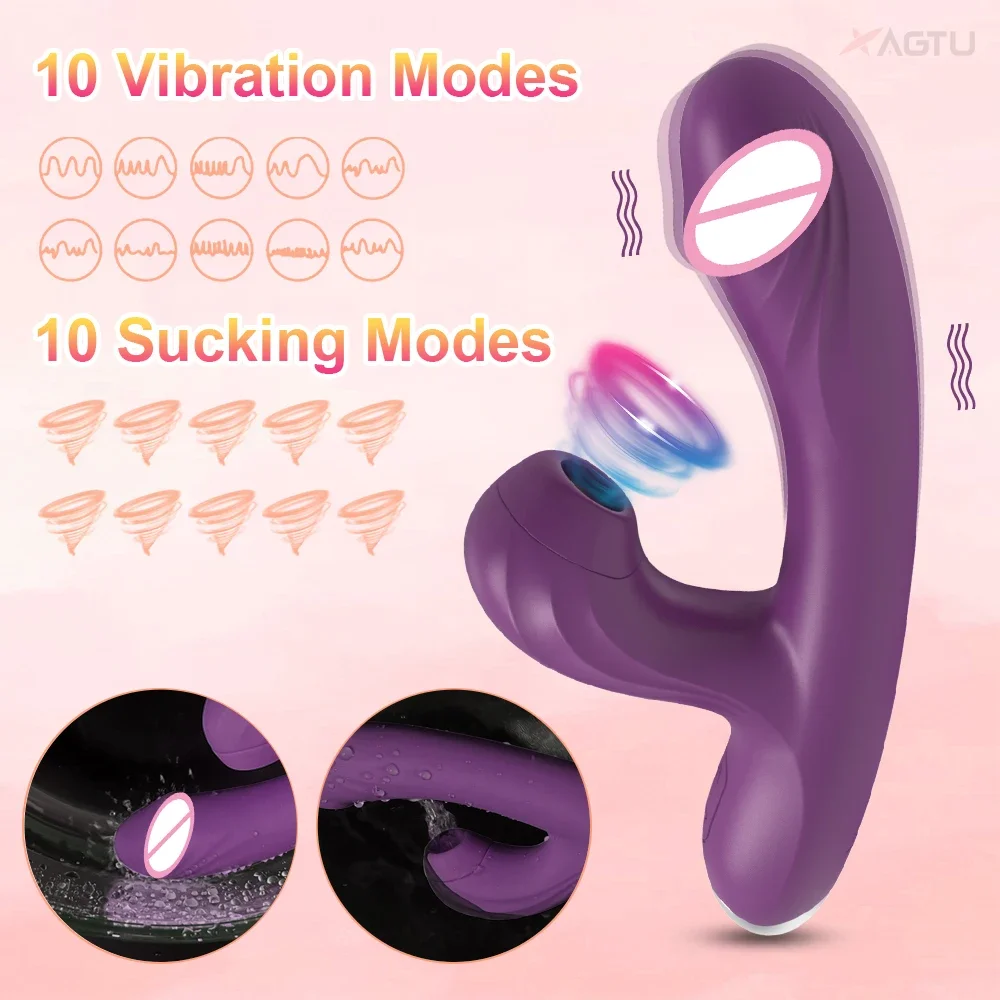 Heating Vibrator for Women Clit Sucker Vacuum Clitoris Stimulator Silicone G-spot Dildo Female Masturbation Sex Toy Adult Goods