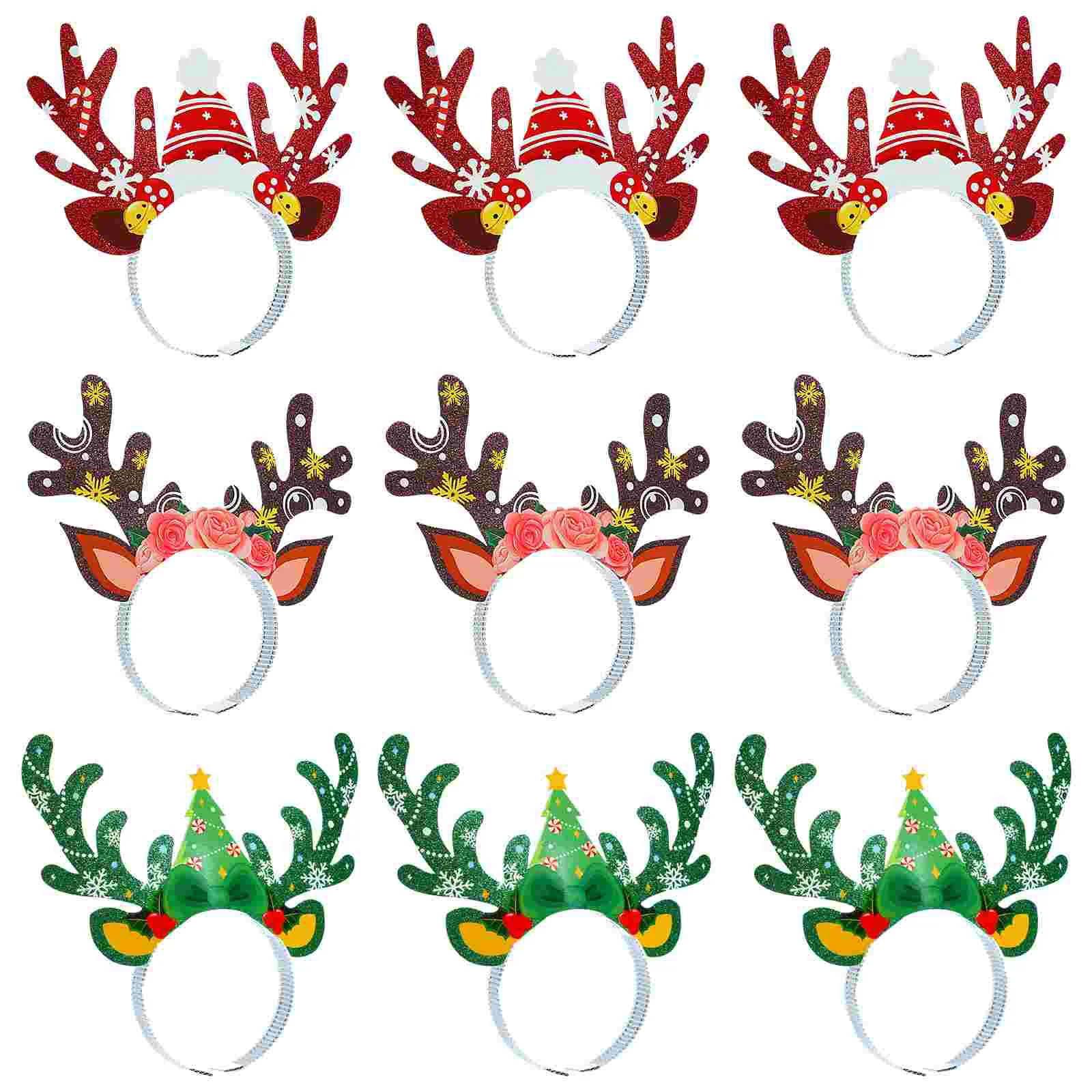 

Headband Christmas Headbands Hair Reindeer Accessories Antler Antlers Headwear Party Decorations Ribbons
