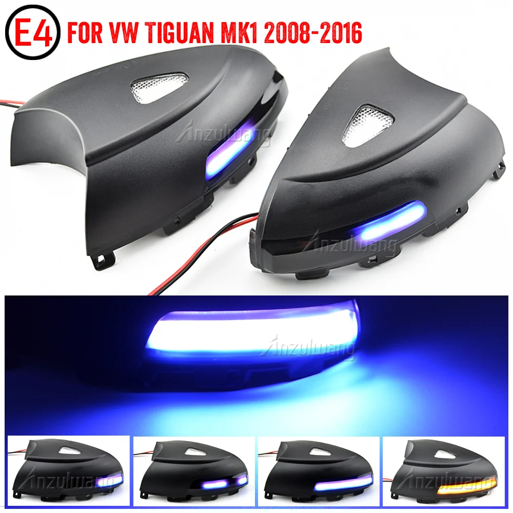 Dynamic Turn Signal+puddle lights for VW Tiguan MK1 5n 2007 2016 light LED Blinker side mirror