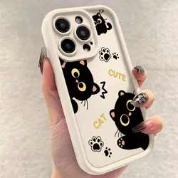 Charming Black Cat Silicone Phone Case Cover for Galaxy S24 (5)