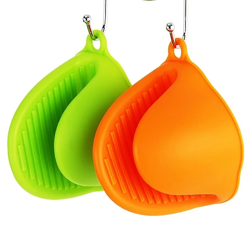 Silicone Oven Mitts Mini Heat Insulation Hand Clip Anti-scalding Microwave Gloves Non-slip Gripper Pot Holder