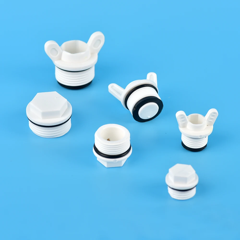 

1/2 3/4 1" BSP male thread Plug PVC Pipe Screw Plug Pipe Fittings Tube End Caps Plumbing Accessories Garden Irrigation Connector