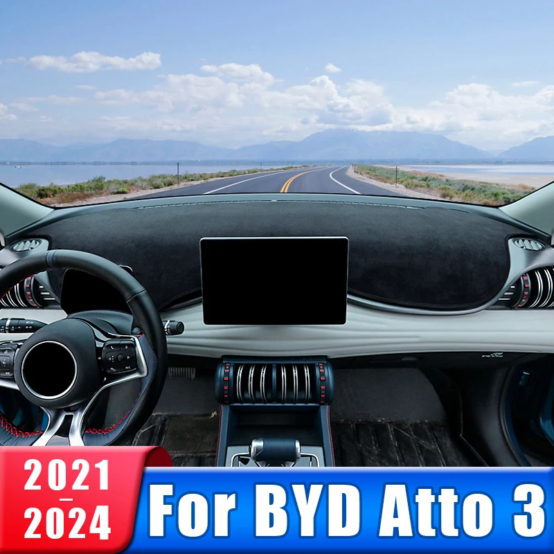 자동차 대시 보드 커버, BYD Atto 3 Yuan Plus 2021 2022 2023 2024 EV 악기 데스크 썬 쉐이드 매트, 대시 미끄럼 방지 패드 액세서리