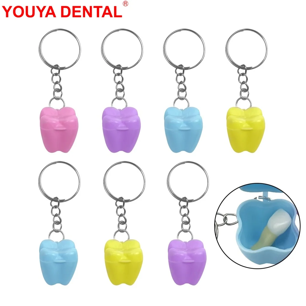 50pcs 다채로운  치아 상자 어린이 치아 보관 케이스 주최자 소년 소녀 어린이를위한 개인화 된 플라스틱 치과 우유 치아 상자