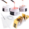 1Set Nail Extension Gel Brush Tips Forms Fiberglass Kits Clear Nude Polish Quick Building Poly UV Gel DIY Nail Art Tools LY1800 1