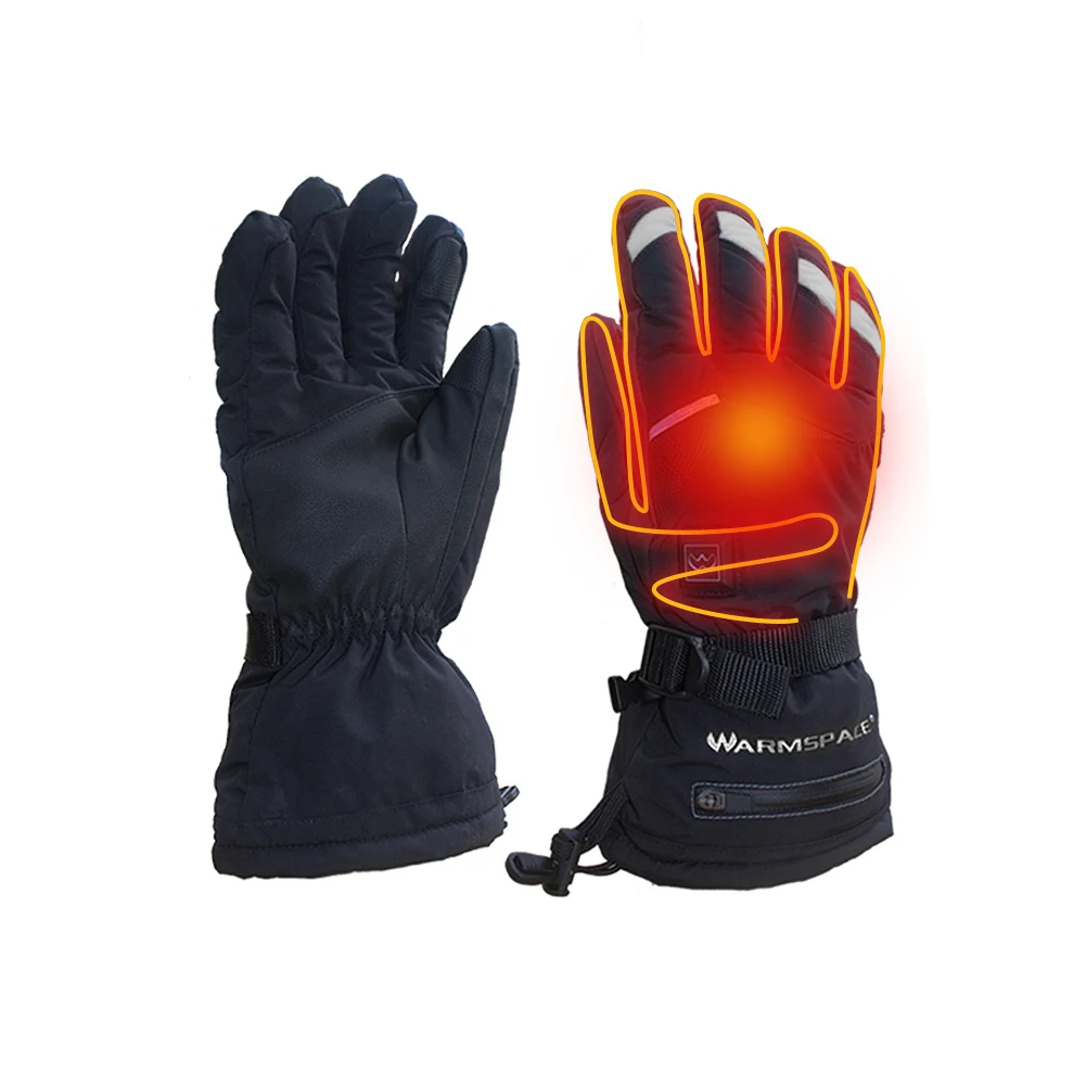 Heated Gloves 3.7V Waterproof Heated Guantes Touch Screen Battery Powered Motorbike  Hunting Fishing Skiing Cycling Gloves 5