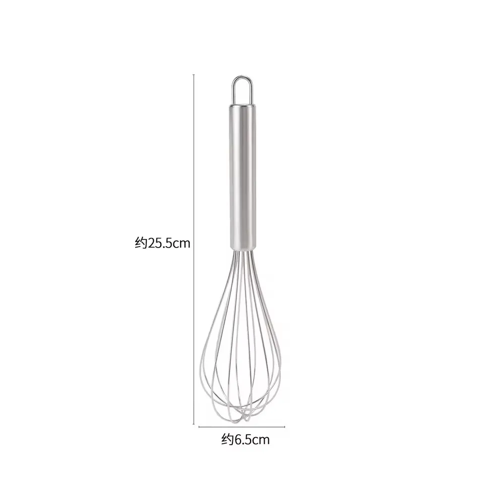 LMETJMA 8" 10" 12" Egg Whisk Stainless Steel Egg Whisk thumbnail 4