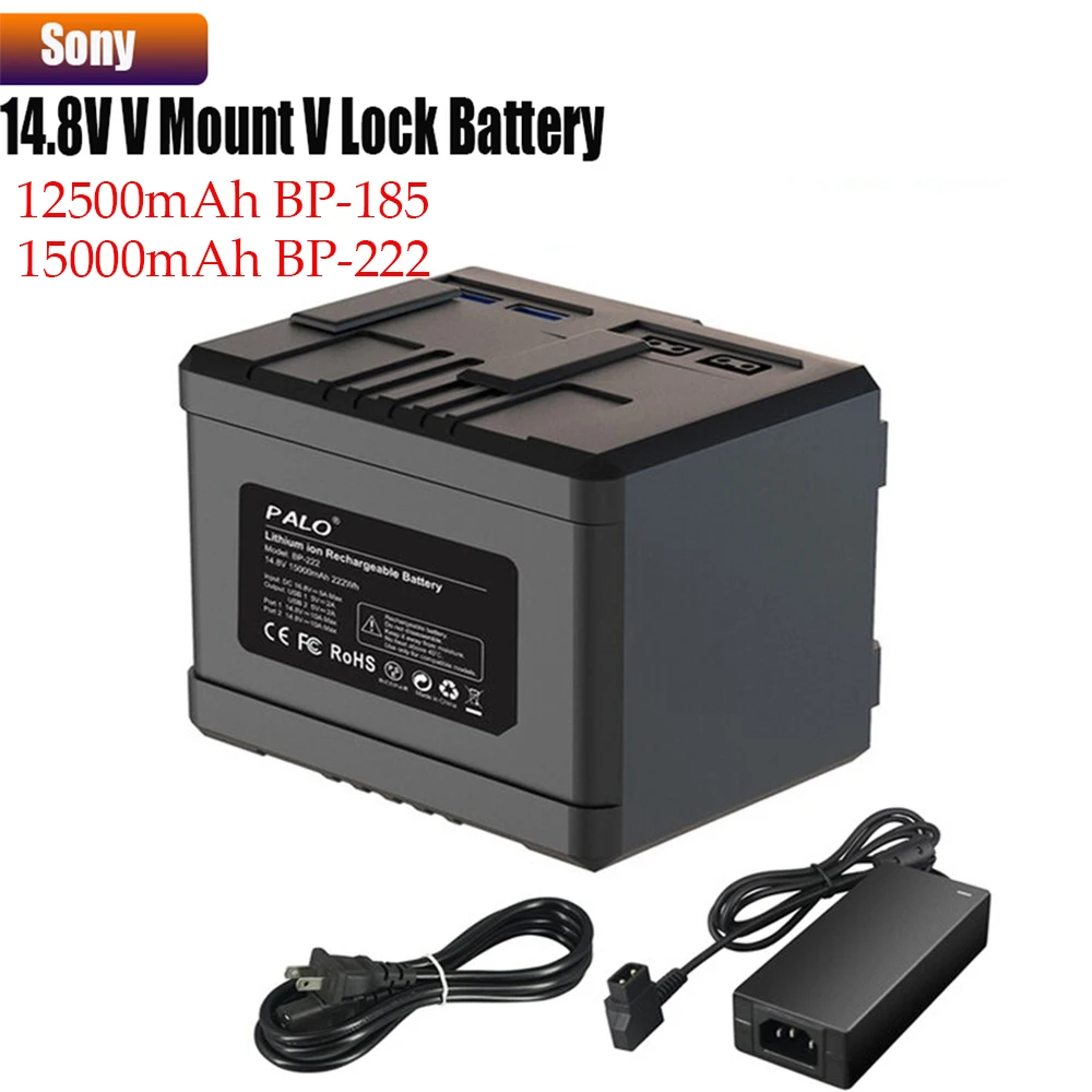 Palo Batteria Agli Ioni Di Litio Con Montaggio A V Batteria Ricaricabile Agli Ioni Di Litio Da 14.8V Per Batterie Sony V-Lock Hdcam Xdcam Videocamera 