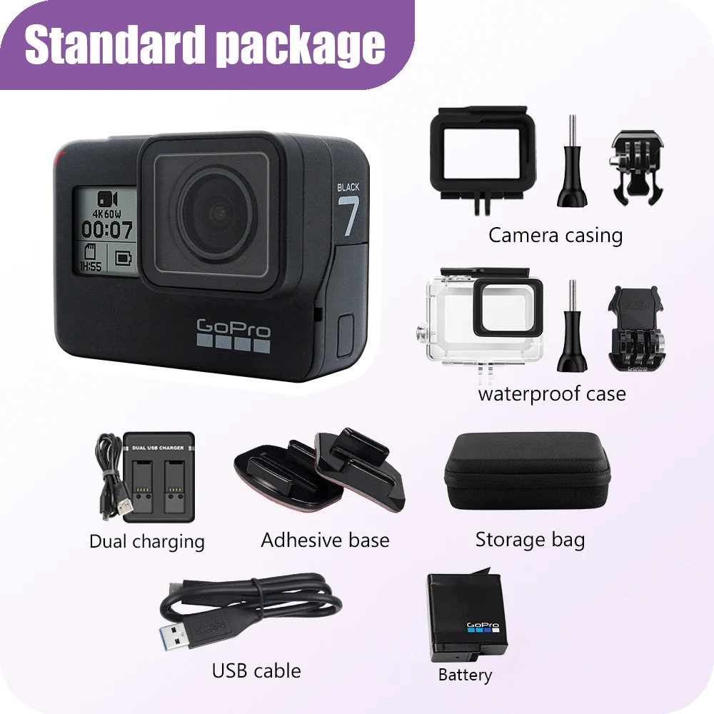 GoPro Hero 7 Black Original Special Bundle Action Camera Go Pro