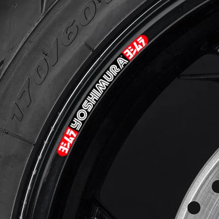 

4x Motorcycle 17inch Wheel Tyre Exhuast Sticker Car Styling Vinyl Tape Decals for YOSHIMURA