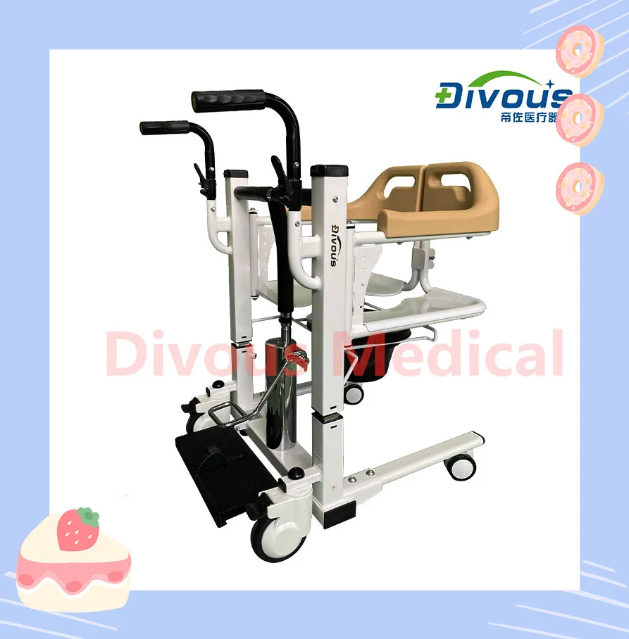 Hot Sale Hydraulic Patient Transfer Lift Commode Wheelchair With Toilet Transfer Bath Chair For Elderly 2