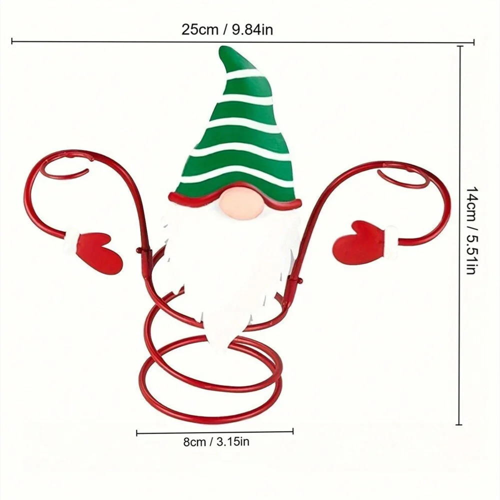 Christmas Wine Bottle Holder with Glass Rack 2 in 1 Festive Party Decor Gift Santa Standing Holder for Bottle & Glasses