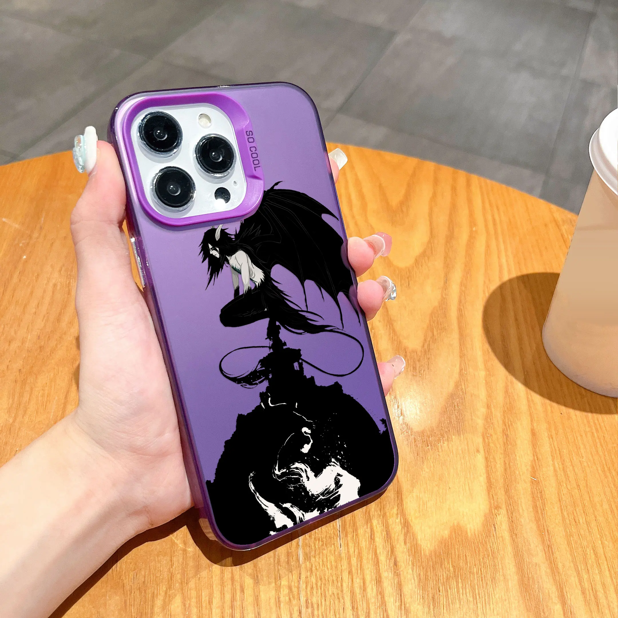 Black Anime Bleachs Kurosaki Ichigo Phone Case For iPhone 16 15 14