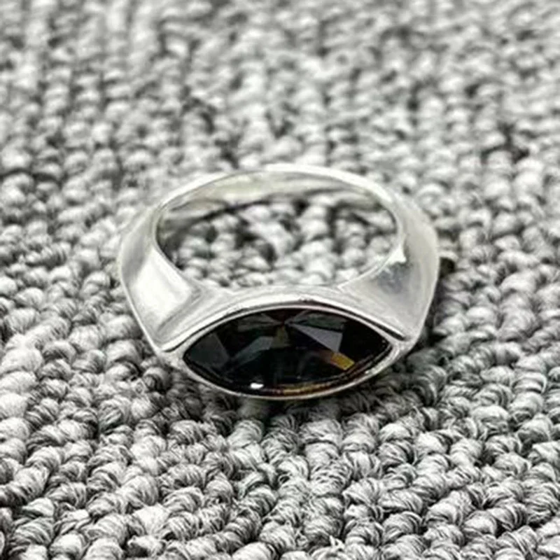 Best Seller 2023 New Sharp Blue Ring Fashion 925 Silver Plated Gold Charm Niche Jewelry Gift