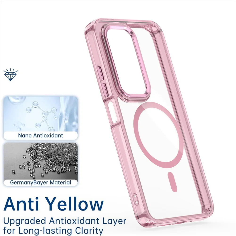 Enhanced Magnetic Metal Lens Protective Case with Magsafe Ring Compatibility
