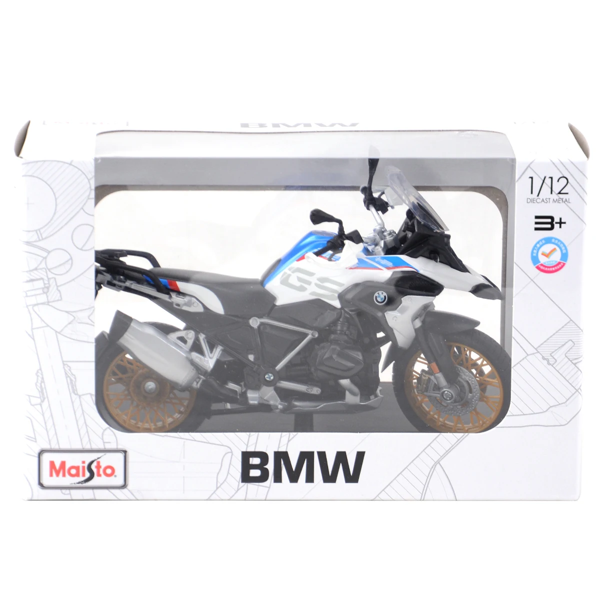 Maisto 1:12 BMW R1250GS With Stand Die Cast Vehicles Collectible Hobbies Motorcycle Model Toys