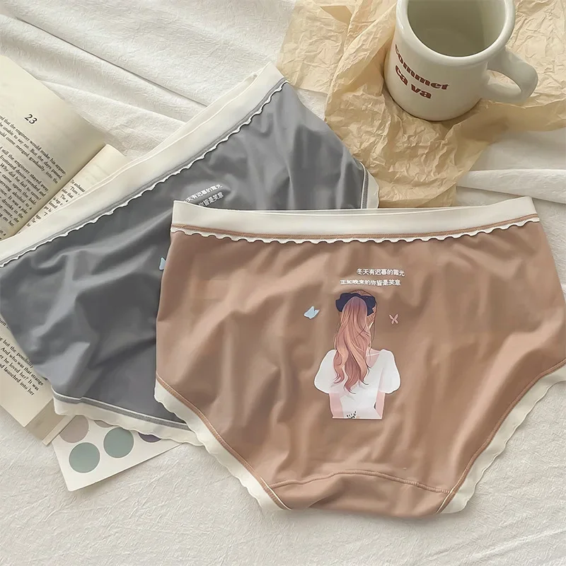 

Plush Girls' Girls' Underwear Sweet and Cute Triangle Pants Women's Super Elastic Waistband Silk Antibacterial Crotch