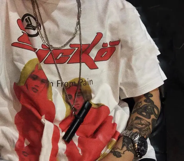 Sicko Born From Pain Tshirt Hip Hop Vintage Rap Men Women Fashion