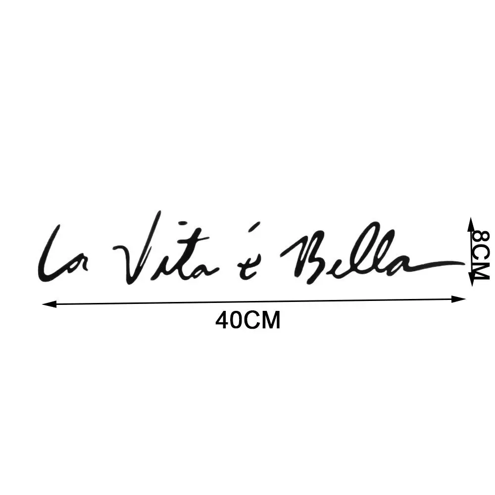 La Vita e bella Beautiful Life New Cool Style Car Sticker Vinyl Body Decor Wall Reflective Sticker Label Decal Personality