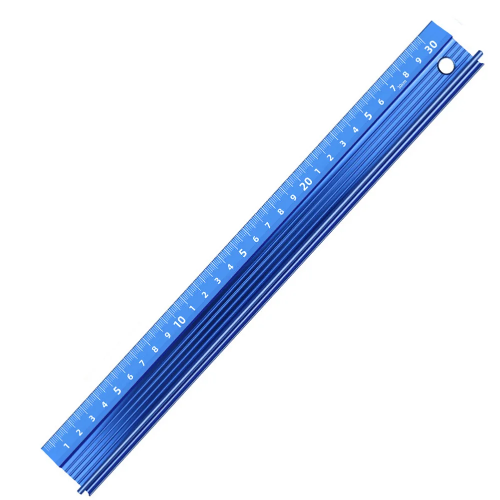 20/30cm Protective Ruler Metric Ruler Aluminum Alloy Straight Cutting Non-slip Cutting Rule Gauge For Measuring