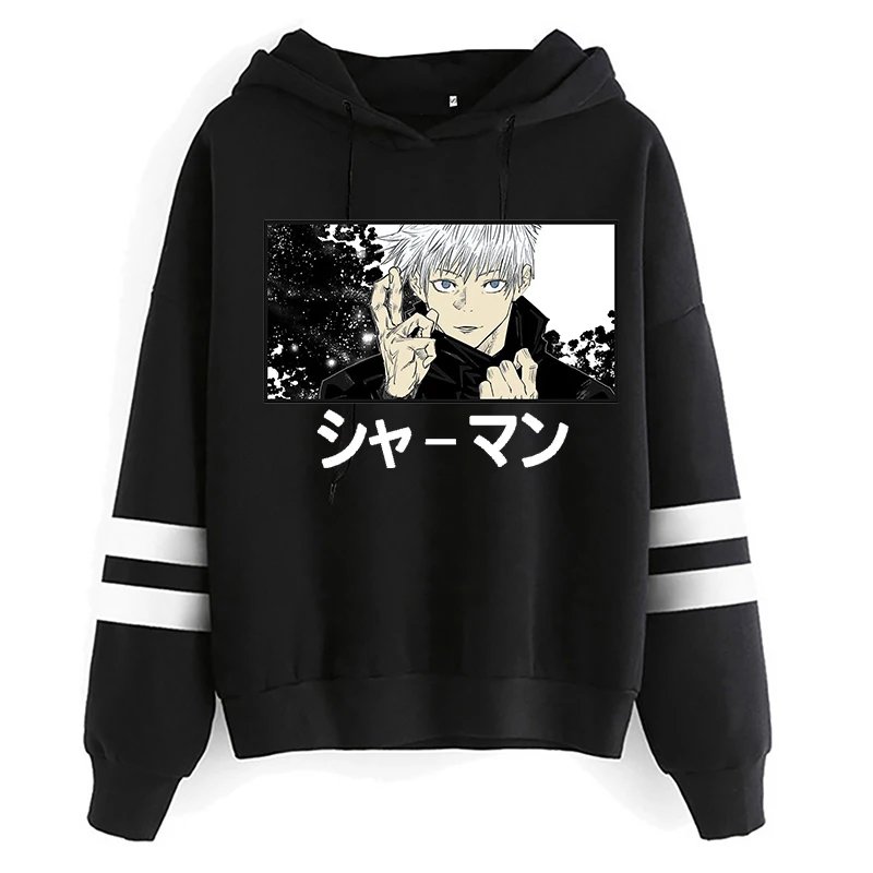 

Jujutsu Kaisen Japanese Anime Print Hoodie Men Harajuku Gojo Satoru Manga Graphic Sweatshirts Unisex Casual Hooded Pullover Male