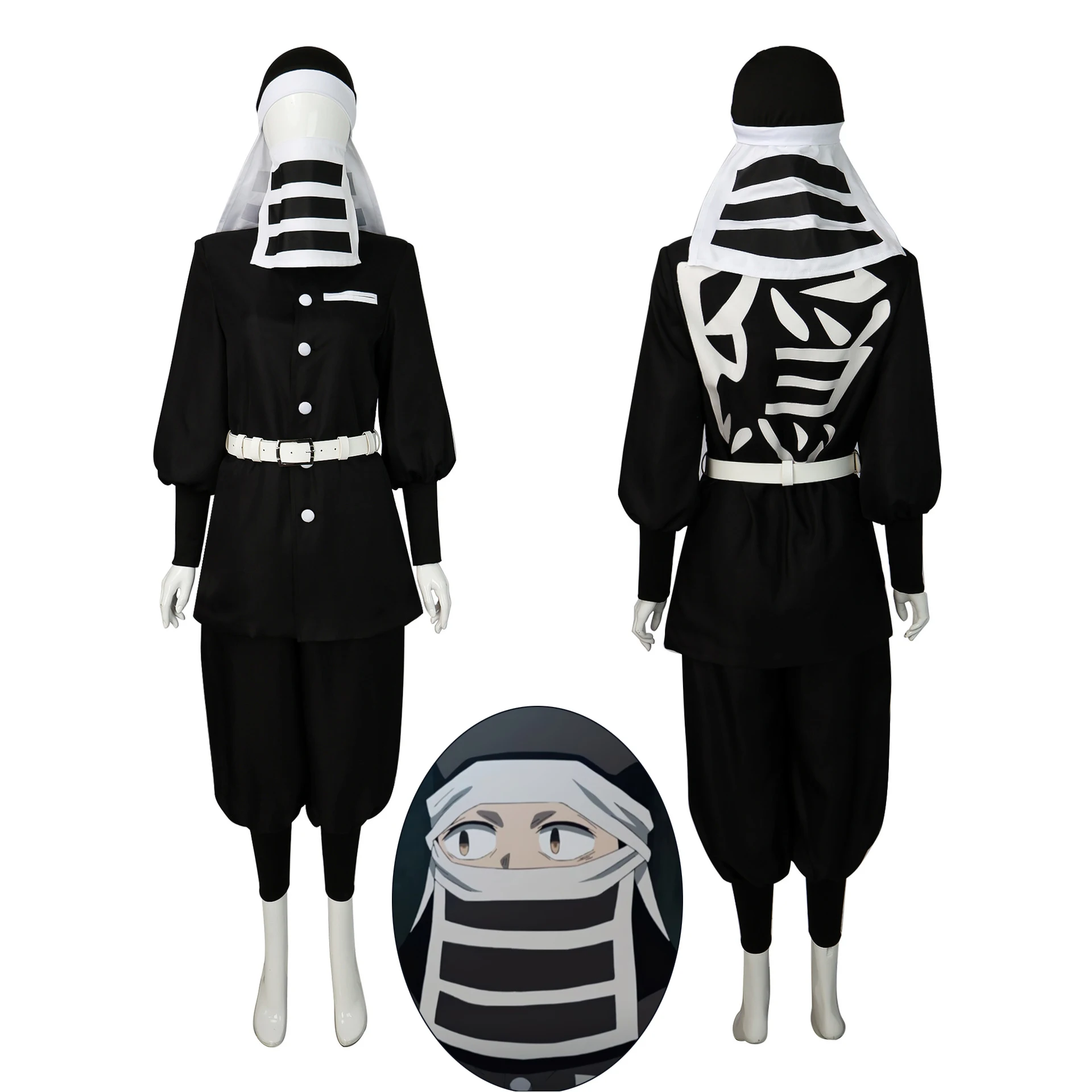 

Demon Slayer Kimetsu no Yaiba Goto Cosplay Costume Logistics Team Suit Anime Uniform Outfits Halloween Carnival Party Suit
