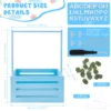 Wood Baby Shower Crate Closet Large Capacity Easy to Install Shower Party Basket with Handle Smooth Baby Clothes Rack for Babies 2