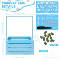 Wood Baby Shower Crate Closet Large Capacity Easy to Install Shower Party Basket with Handle Smooth Baby Clothes Rack for Babies 2