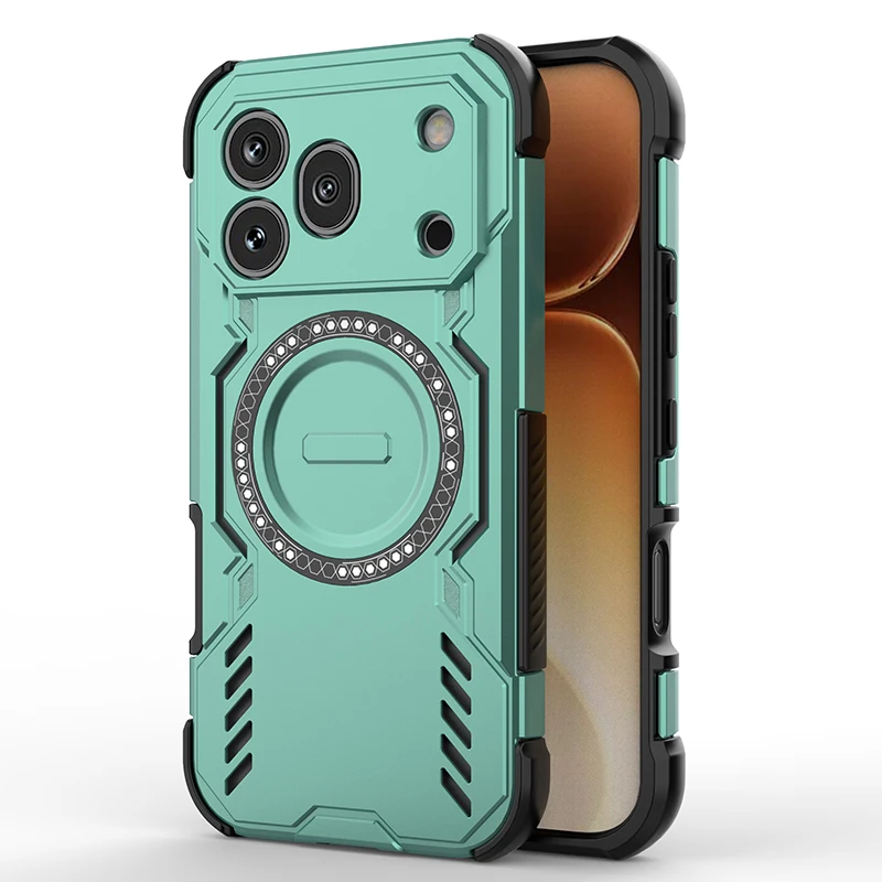 Enhanced Heat Dissipation Magnetic Protective Case with Anti-Drop and Anti-Explosion Features