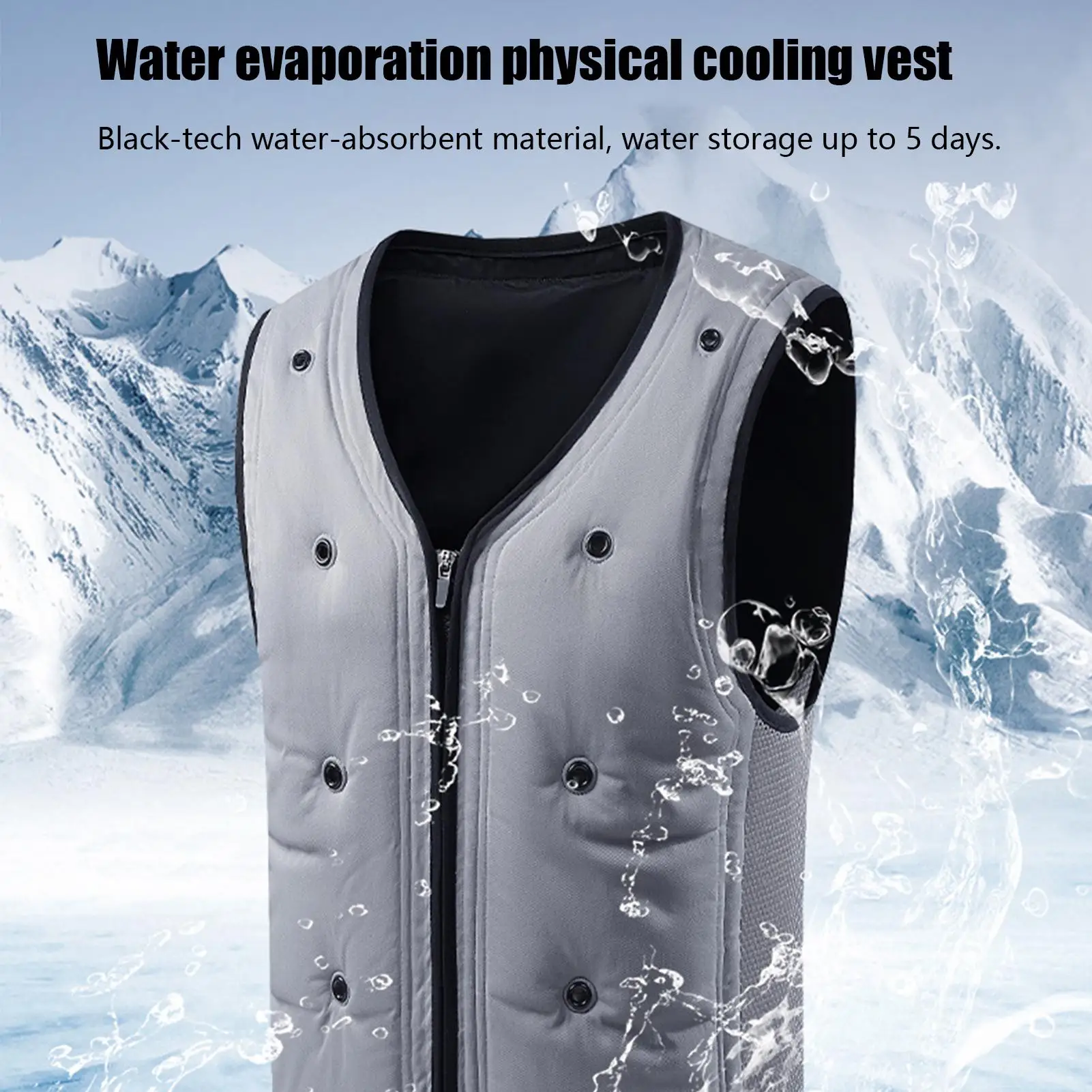 Cooling Vest for Adults Lightweight Ice Vest Reusable summer Physical cooling vest for Cycling Running Outdoor Sports Fishing