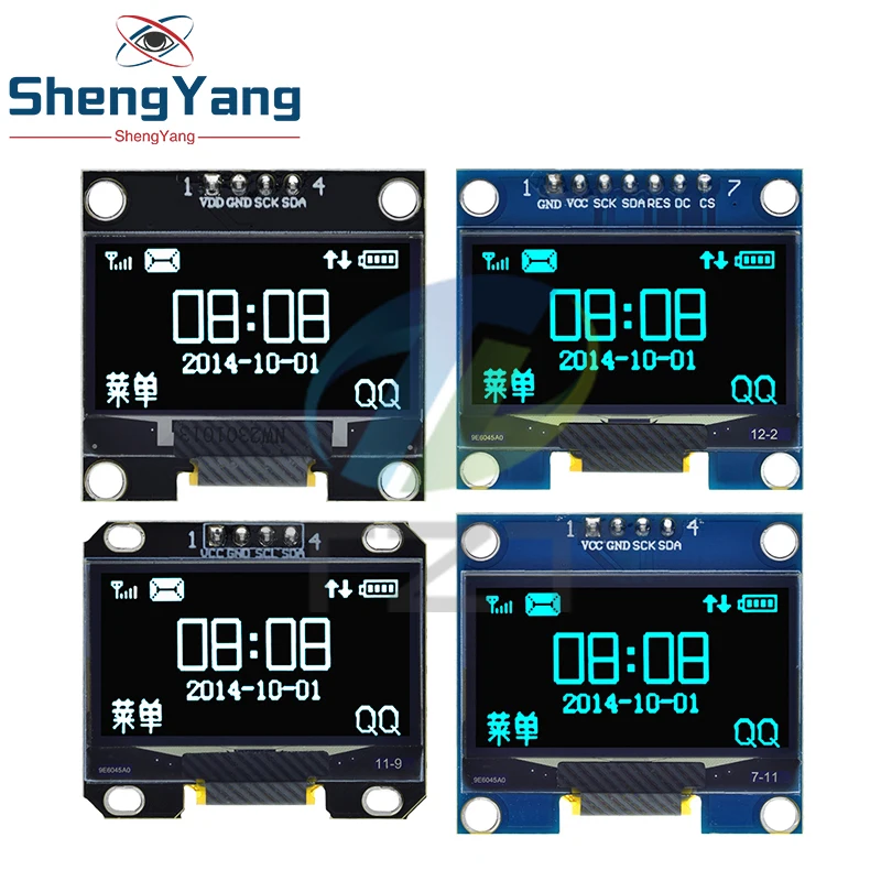 Shengyang 1pcs 4pin 1 3 oled modul wei blau farbe 128x6 4 1 3 inch