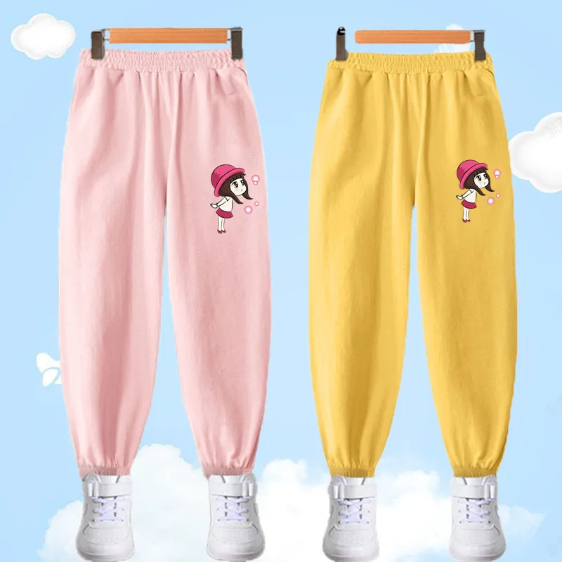 Kids Jogger Pants tracksuit Anti-mosquito Kawaii Girls long pants cotton  treksuit Bloomer - AliExpress