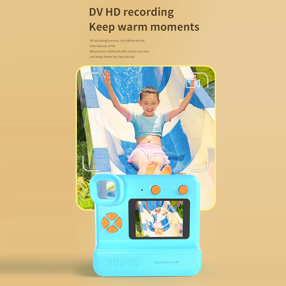 어린이 즉석 카메라 인쇄 카메라, 2.0 인치 스크린, HD 디지털 카메라 인화지, 어린이 장난감 카메라, 휴일 GIF용