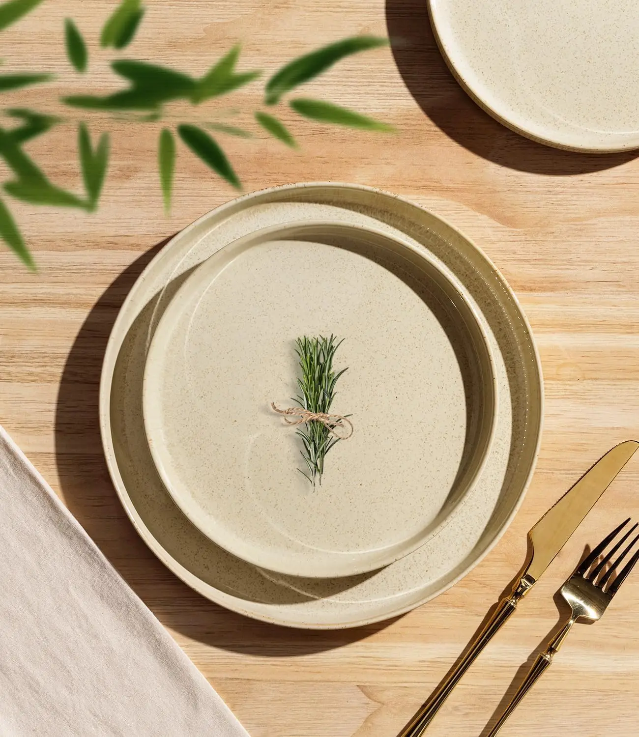 12-Piece Speckled Ceramic Dinnerware Set 2