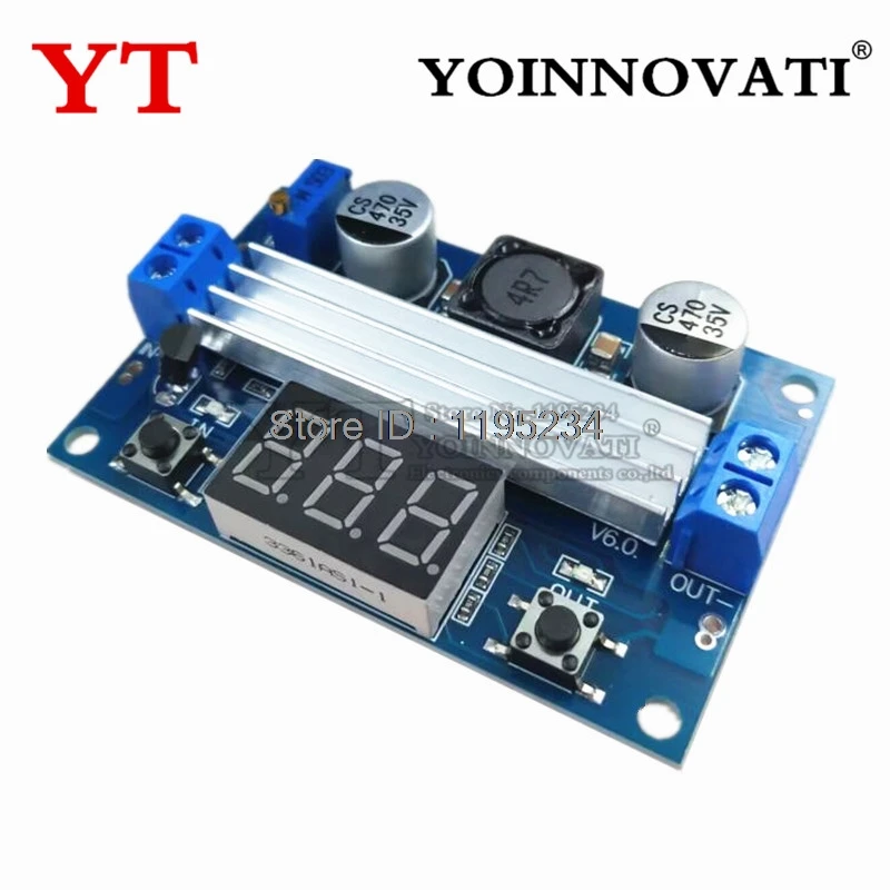 1pcs DC-DC 3~35V to 3.5~35V LTC1871 Booster step up Step-up module Converter Regulated Power Supply+VoltMeter