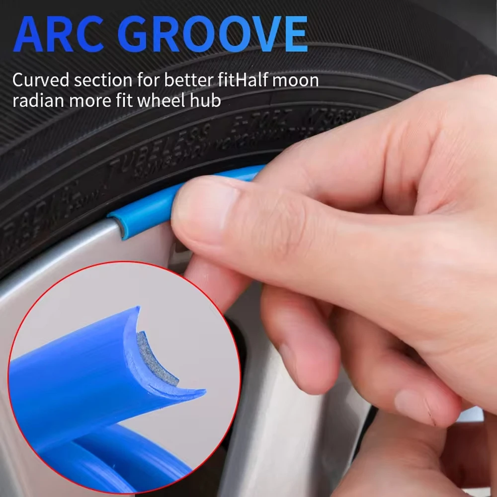 Tire Hub Protection Bumper Strip Car Vehicle Color Wheel Rims Protectors Car Wheel Decorative Strip Auto Care Covers 8M car wheel rim strip,car bumper strip