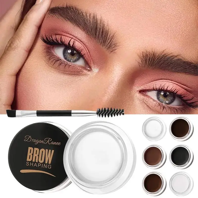 6 Color Eyebrow Styling Cream Shaping Gel Soap Wax Tint Brow Lift With Brush Waterproof Long Lasting Natural Look