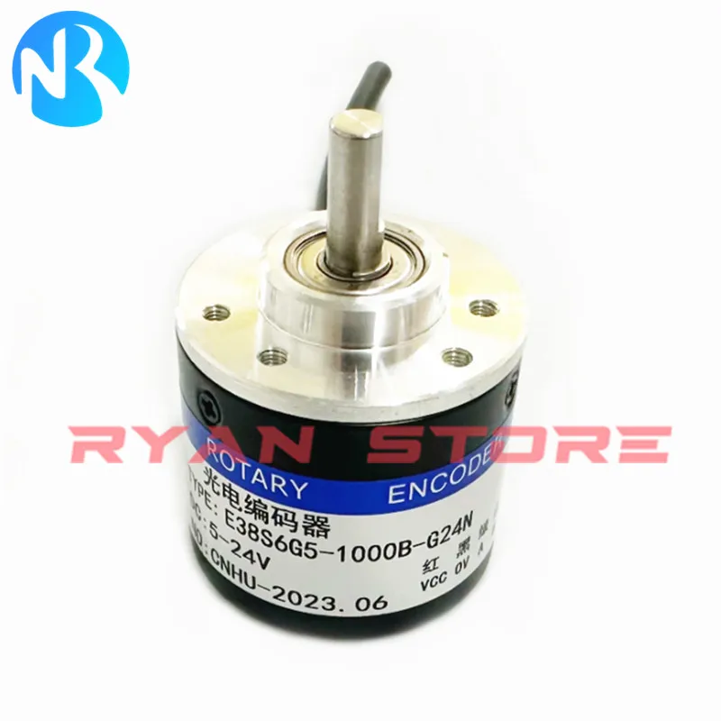 1PCS 로터리 엔코더 E38S6G5-100B 200B 300B 360B 400B 500B 600B 1000B 1024B 2000B 5000B G24N AB 2상 DC5-24V NPN